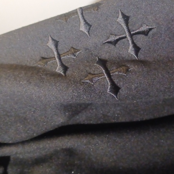 Men's Affliction peacoat "LIVE" Black wool blend Embroidered Back EUC XL - Picture 6 of 11